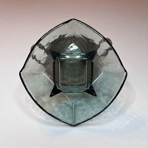 Authentic Fire & Light Recycled Glass Art Jewelry Cache Tray Dish Twilight 4”x4”